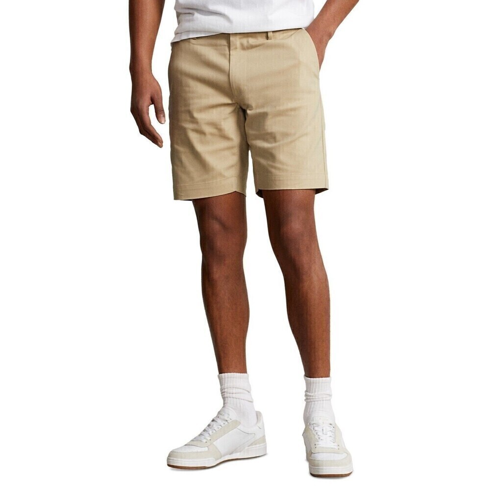 Polo Ralph Lauren Mens 7-Inch Slim Fit Dobby Shorts Classic Khaki Size 42